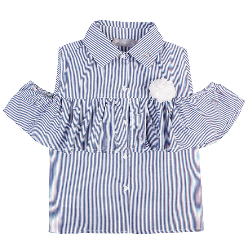 Shirt with ruffles (6-14 years)