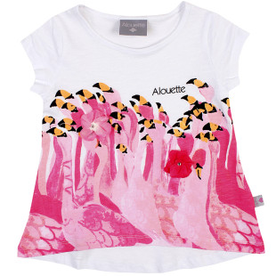 Top with flamingo print (6-16 years)