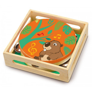 Wooden Musical Instrument Tambourine Sevi