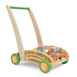 Wooden Walker Set with 40 Sevi Blocks