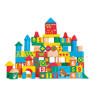 Wooden Construction Sets Colorful Bricks Sevi