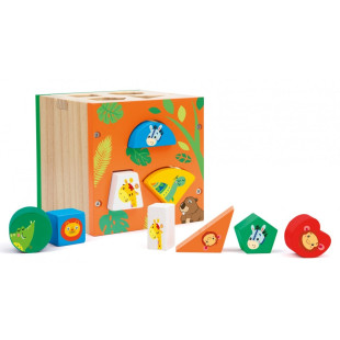Wooden Sorting Cube with Wedges Sevi