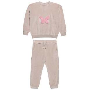 Tracksuit velour with eco fur detail (12 months-5 years)