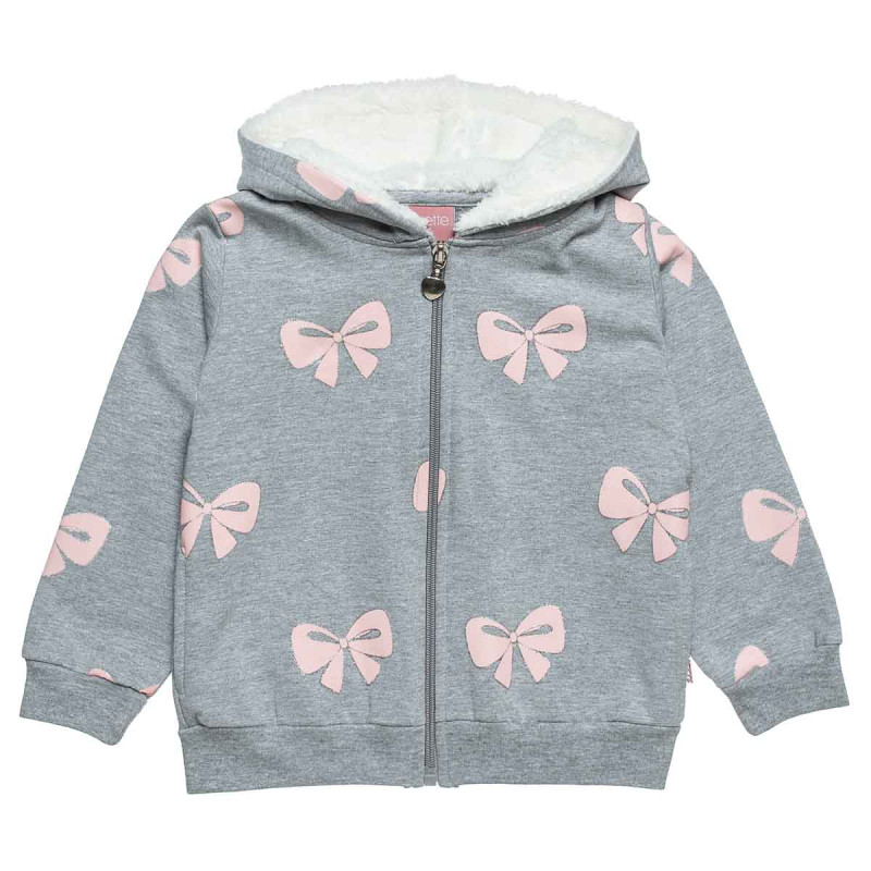 Zip hoodie with metallic thread (12 months-5 years)
