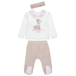 Set velour Tender Comforts with headband (3-12 months)