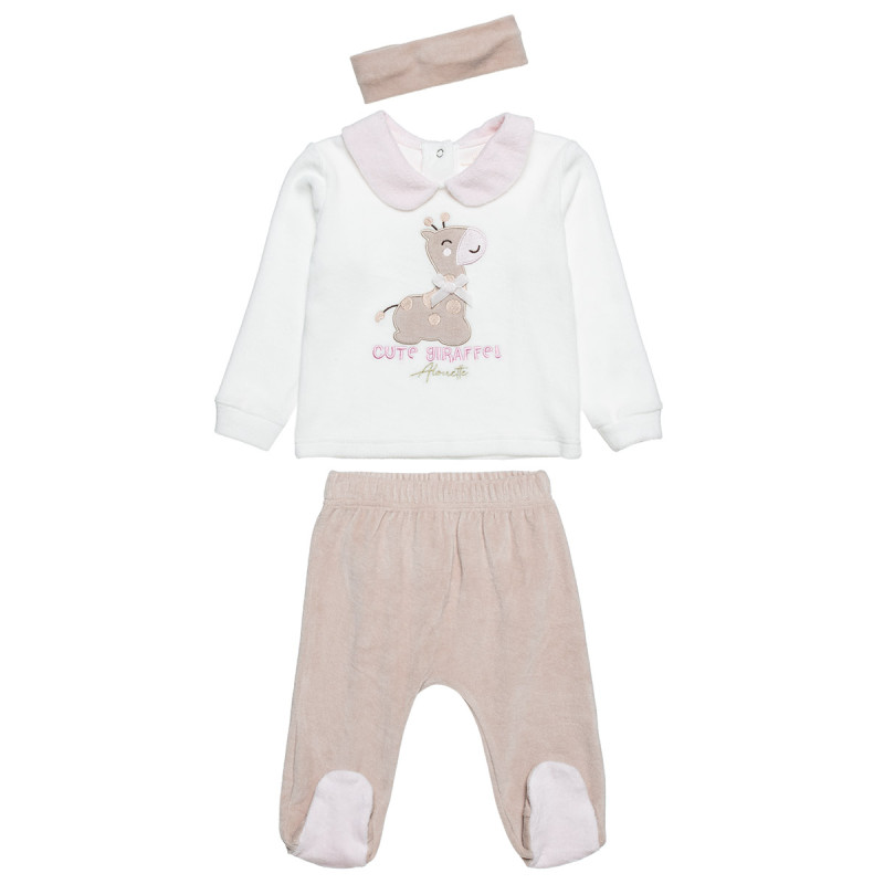 Set velour Tender Comforts with headband (3-12 months)