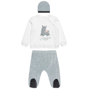Set velour Tender Comforts with beanie (3-12 months)