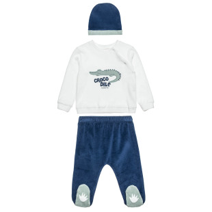 Set velour Tender Comforts with beanie (3-12 months)