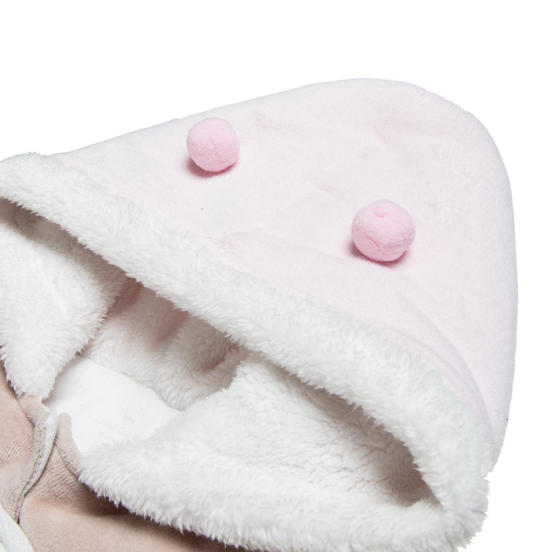 Pramsuit velour Tender Comforts with embroidery (1-12 months)