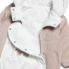 Pramsuit velour Tender Comforts with embroidery (1-12 months)