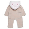 Pramsuit velour Tender Comforts with embroidery (1-12 months)