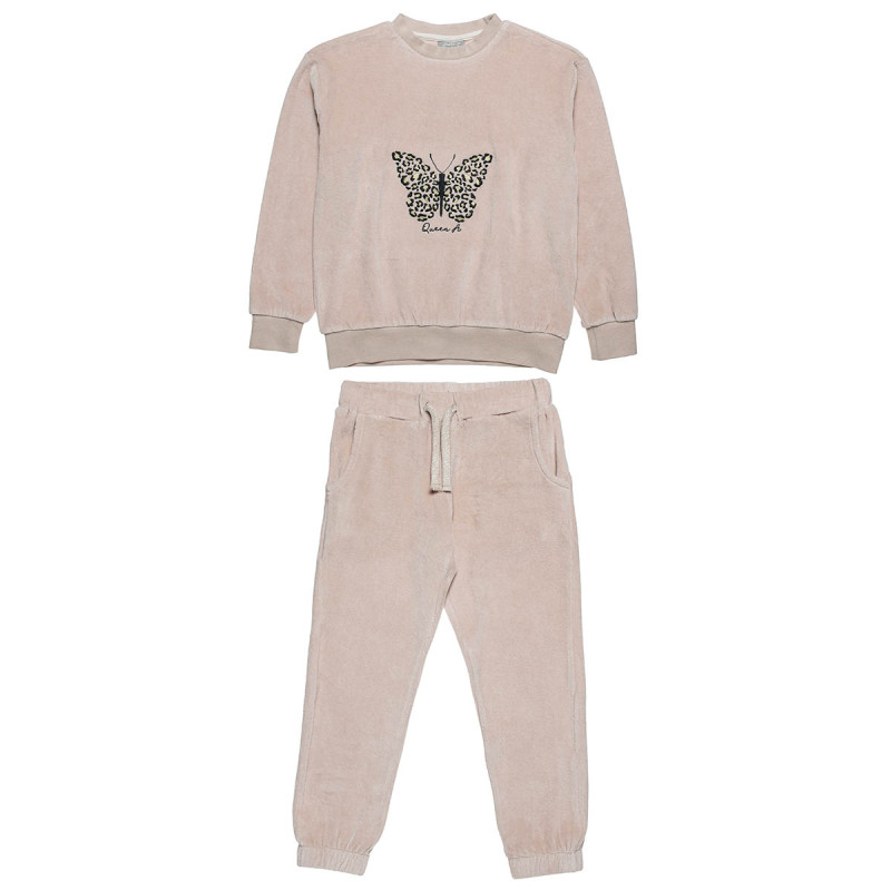 Tracksuit velour with embroidery (6-14 years)