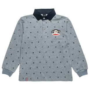 Long sleeve pique Paul Frank top with embroidery (6-14 years)