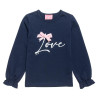 Long sleeve top with velour bow (18 months-5 years)