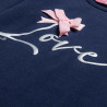 Long sleeve top with velour bow (18 months-5 years)