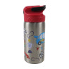 Stainless steel water bottle with straw 500ml