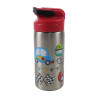 Stainless steel water bottle with straw 500ml