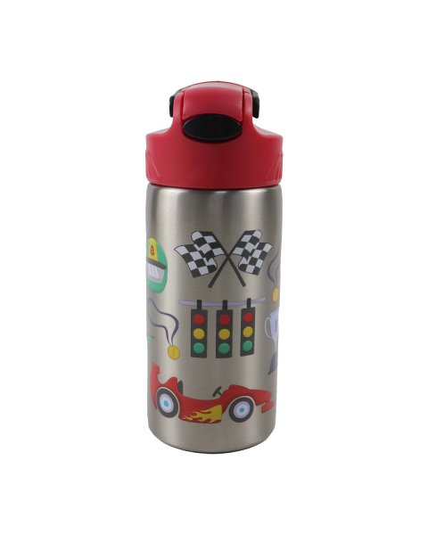 Stainless steel water bottle with straw 500ml