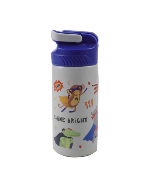 Stainless steel water bottle with straw 500ml