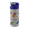 Stainless steel water bottle with straw 500ml