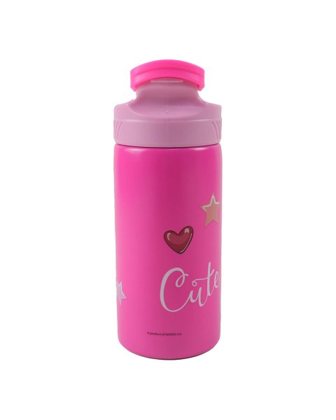 Stainless steel water bottle with straw 500ml