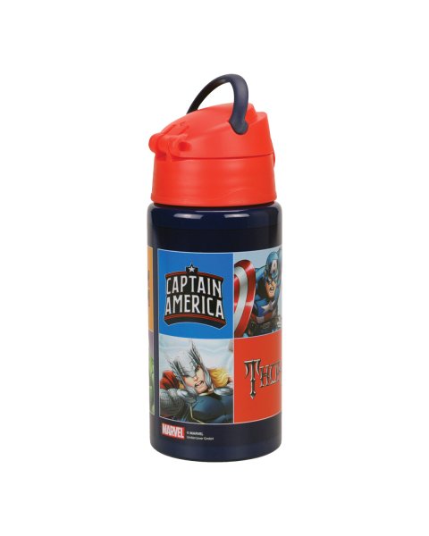 Aluminum water bottle with straw Avengers 500ml
