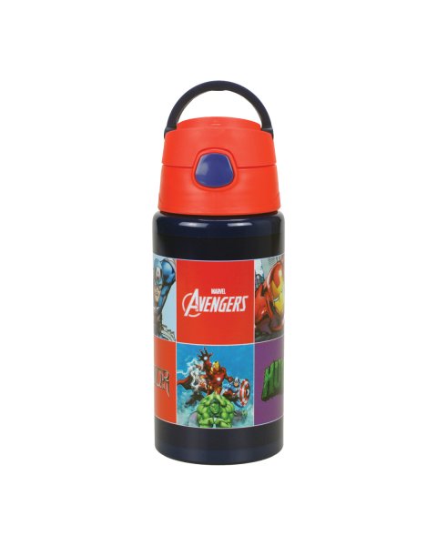 Aluminum water bottle with straw Avengers 500ml