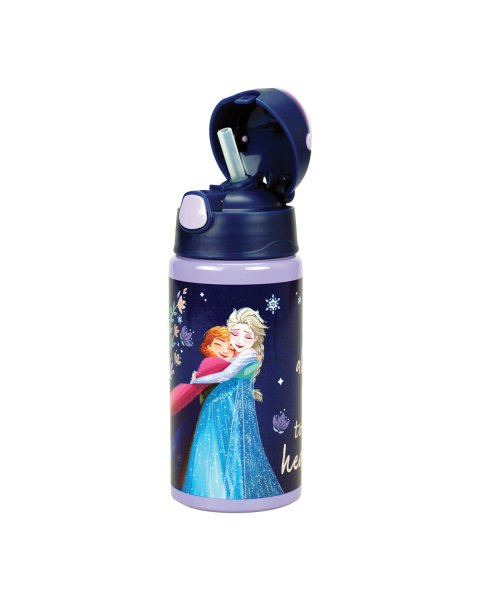 Aluminum water bottle with straw Frozen 500ml
