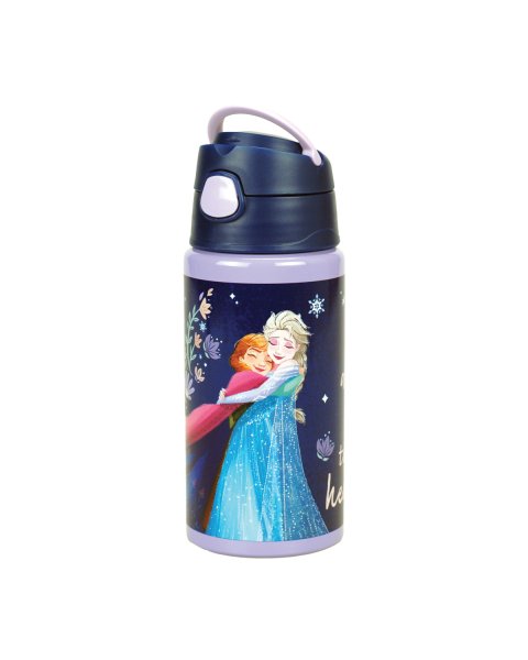 Aluminum water bottle with straw Frozen 500ml