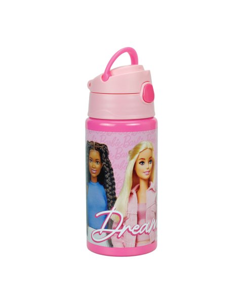 Aluminum water bottle with straw Barbie 500ml