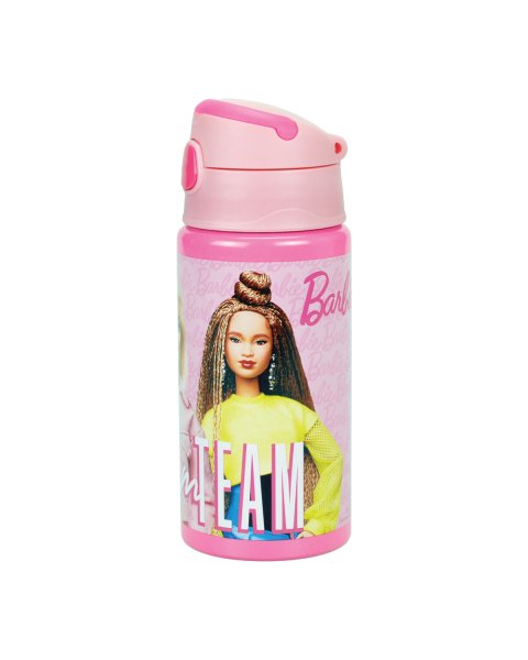Aluminum water bottle with straw Barbie 500ml