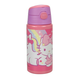 Παγούρι αλουμινίου με καλαμάκι Hello Kitty 500ml