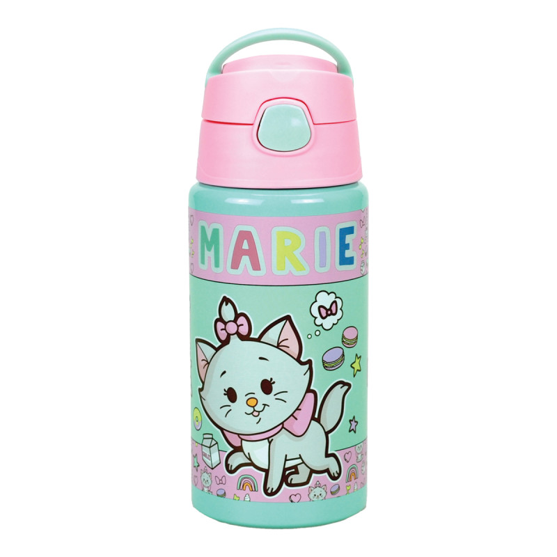 Παγούρι αλουμινίου με καλαμάκι Disney Marie 500ml