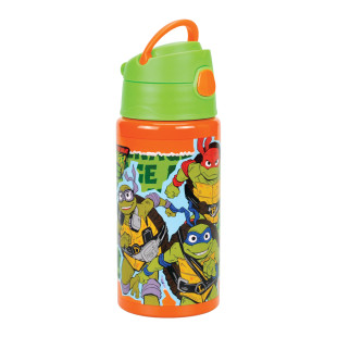 Παγούρι αλουμινίου με καλαμάκι Ninja Turtles 500ml