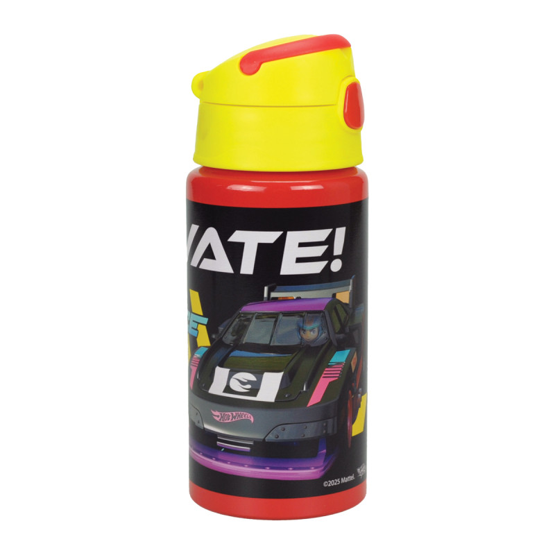 Παγούρι αλουμινίου με καλαμάκι Hot Wheels 500ml