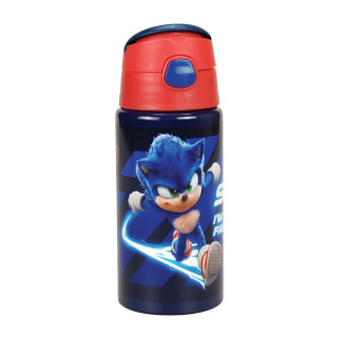 Aluminum water bottle with straw Sonic the Hedgehog 500ml