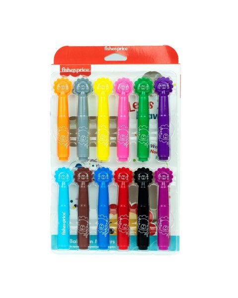 Σετ μαρκαδόρων 12τμχ πλενόμενοι Fisher-Price (2+ετών)