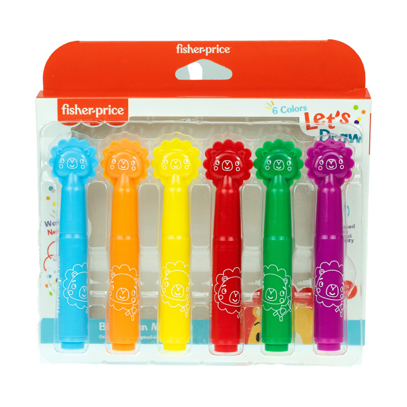 Fisher-Price Washable Marker Set 6pcs (2+ years)