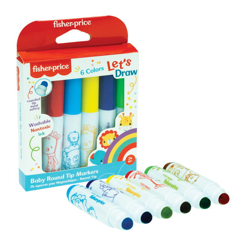 Fisher-Price Washable Marker Set 6pcs (2+ years)