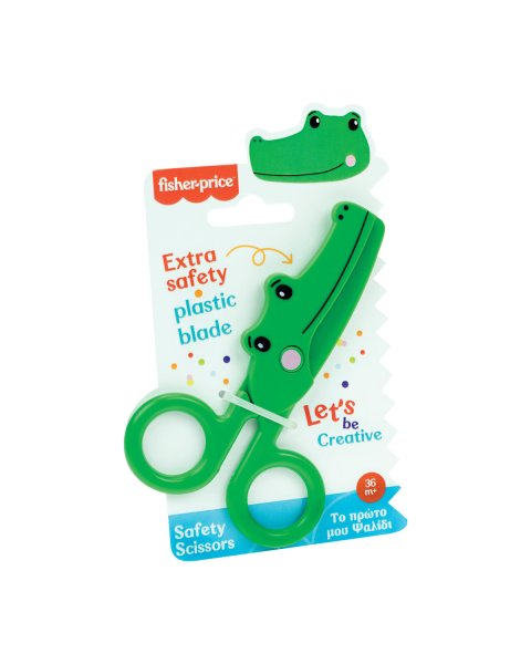 Ψαλίδι πλαστικό παιδικό κροκόδειλος Fisher-Price (3+ ετών)