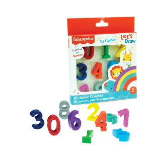 Σετ κηρομπογιών 10τμχ Αριθμοί Fisher-Price (3+ ετών)