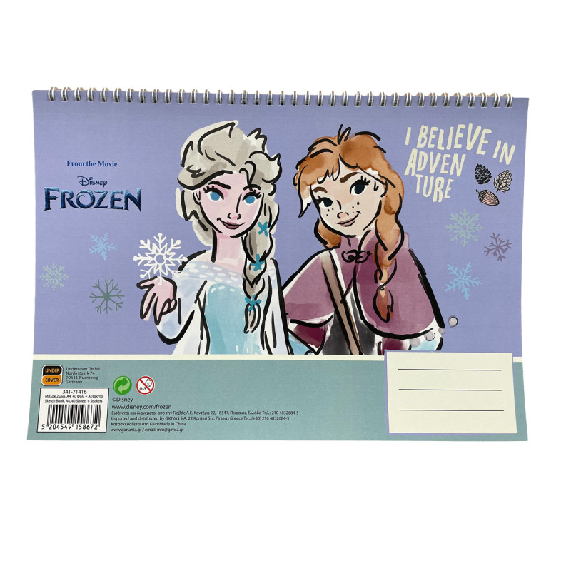 Drawing pad A4 with stickers Disney Frozen