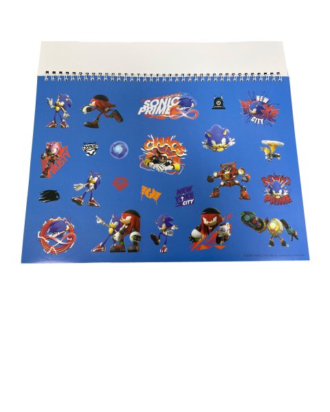 Μπλοκ ζωγραφικής Α4 με αυτοκόλλητα Sonic the Hedgehog