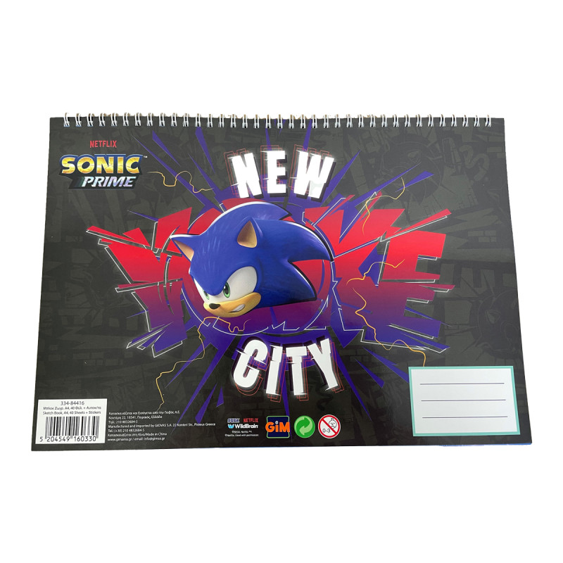 Drawing pad A4 with stickers Sonic the Hedgehog