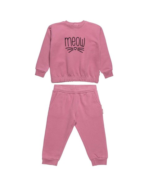 Tracksuit cotton fleece blend with embossed design (12 months-5 years)