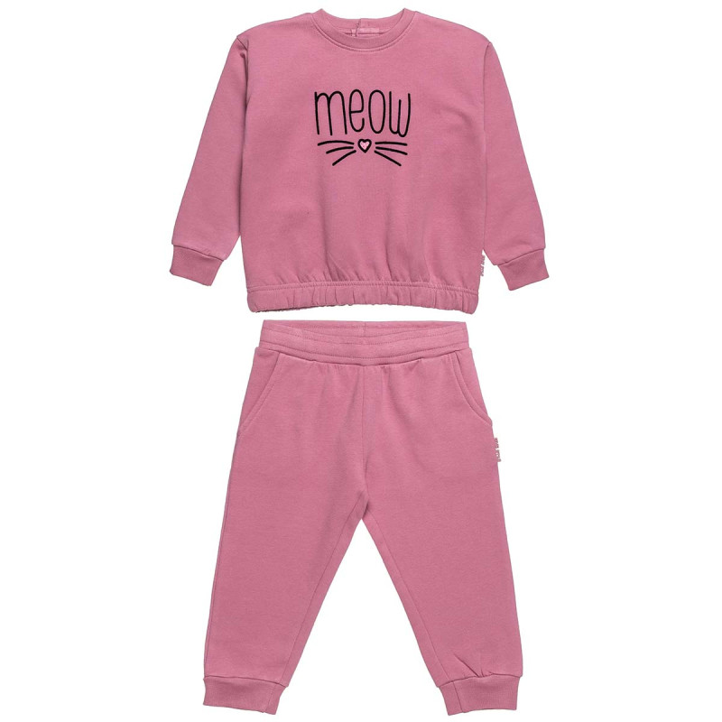 Tracksuit cotton fleece blend with embossed design (12 months-5 years)
