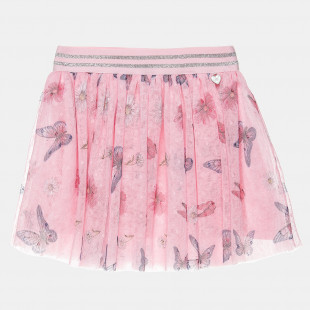 Skirt with tulle and floral pattern (18 months-5 years)