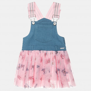 Dress with tulle and adjustable fasteners (12 months-5 years)