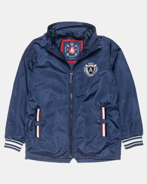 Jacket waterproof with removable hood and embroidery (12 months-5 years)