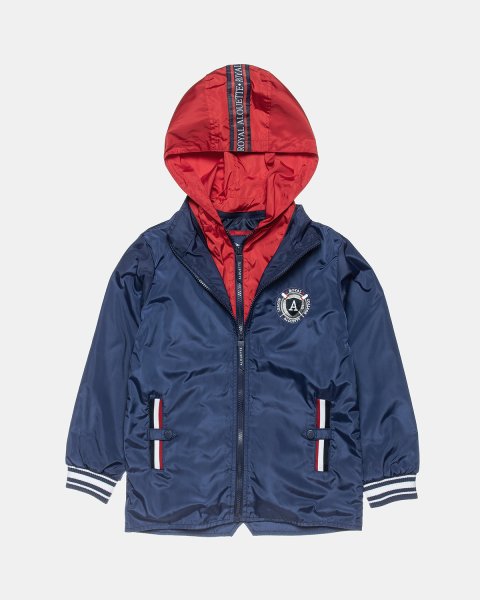 Jacket waterproof with removable hood and embroidery (12 months-5 years)